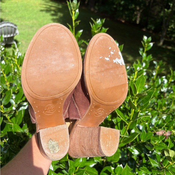 Lucky Brand Brown Heeled Boots with Peep-Toe Design - Picture 5 of 5